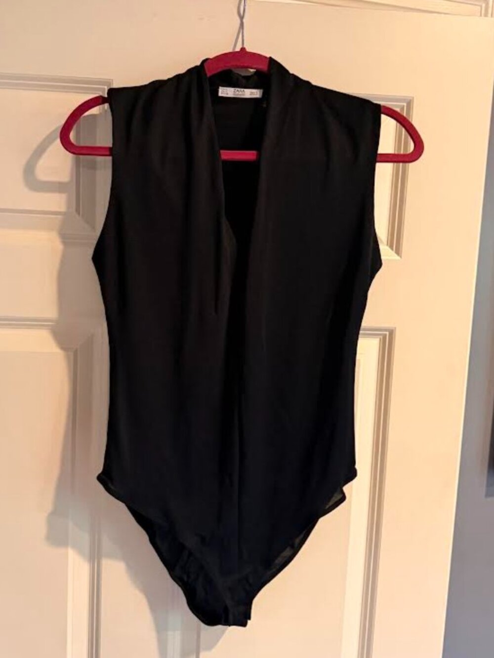 Zara Black Sleeveless Bodysuit Size L